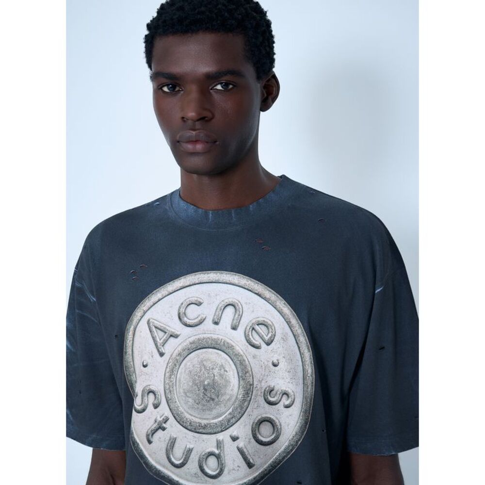 Acne Studios Men Logo Motif T-Shirt - Picture 5 of 6